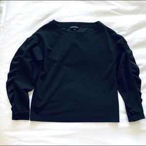 Banana Republic Ruffle Sleeve Top - Black